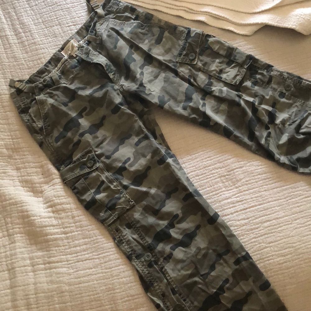 Cammo pants.  Three lengths from old navy